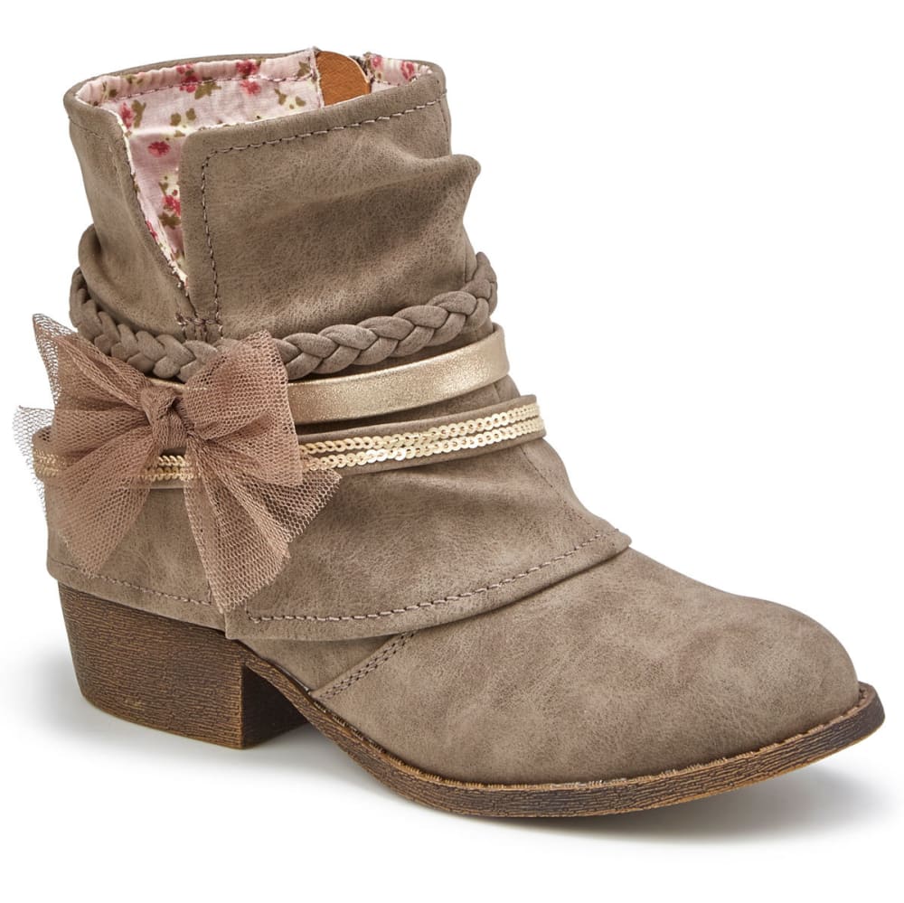 JELLYPOP Girls' Flicker Distressed Bow Booties 1
