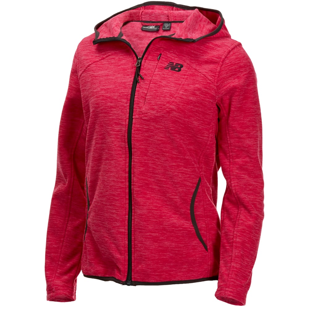 NEW BALANCE Women's Polar Fleece Space-Dye Full-Zip Hoodie S