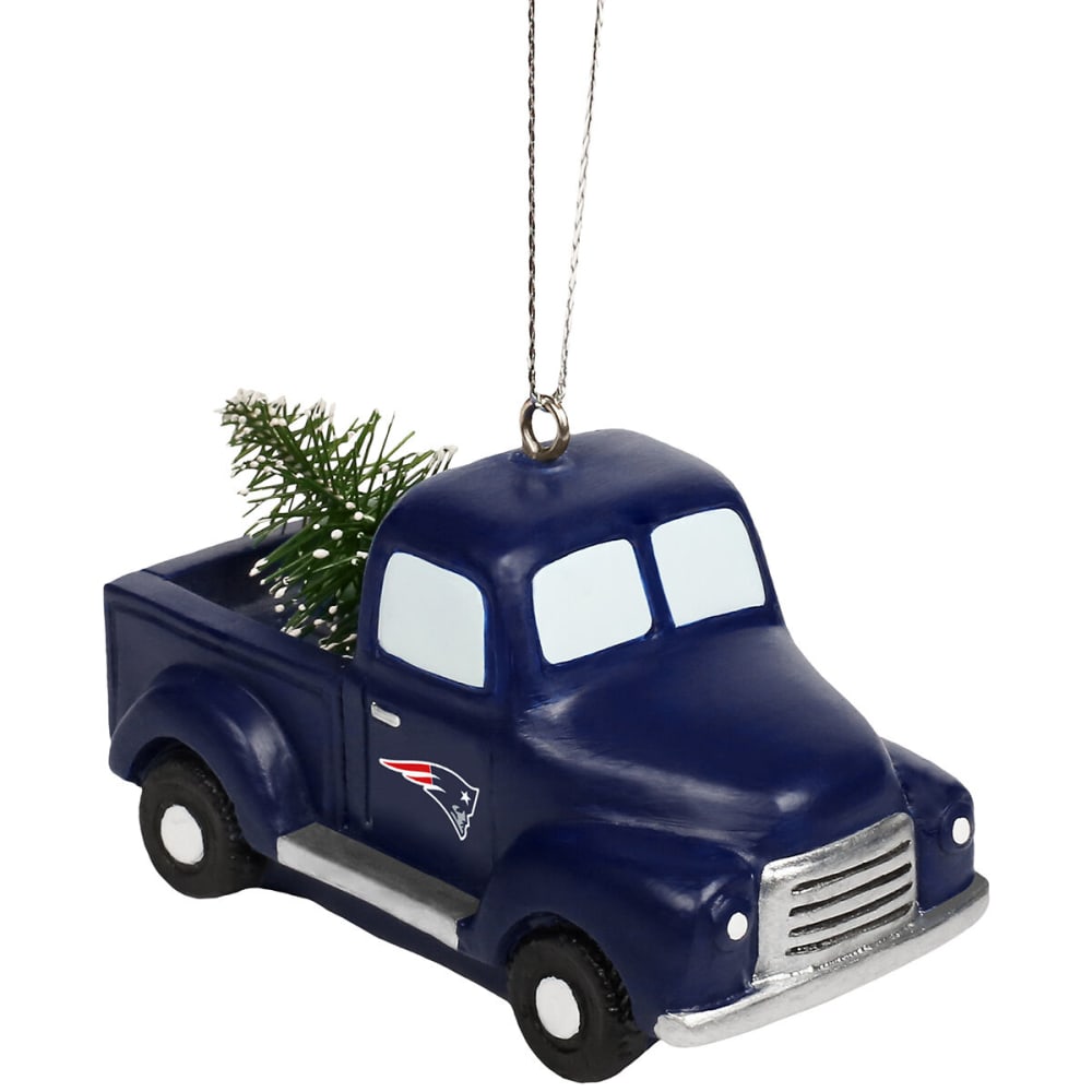 NEW ENGLAND PATRIOTS Truck with Tree Holiday Ornament NO SIZE