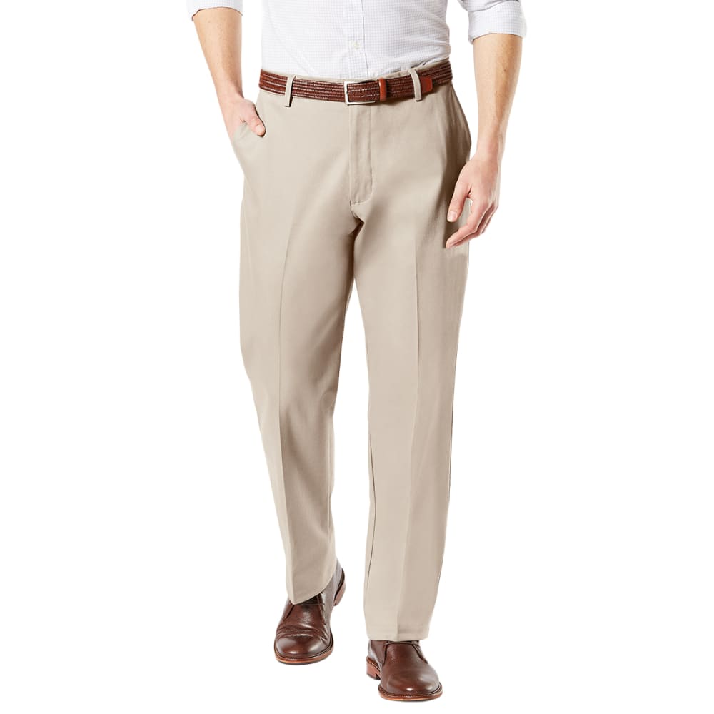 DOCKERS Men's Classic Fit Signature Khaki 2.0 Flat-Front Stretch Crease ...