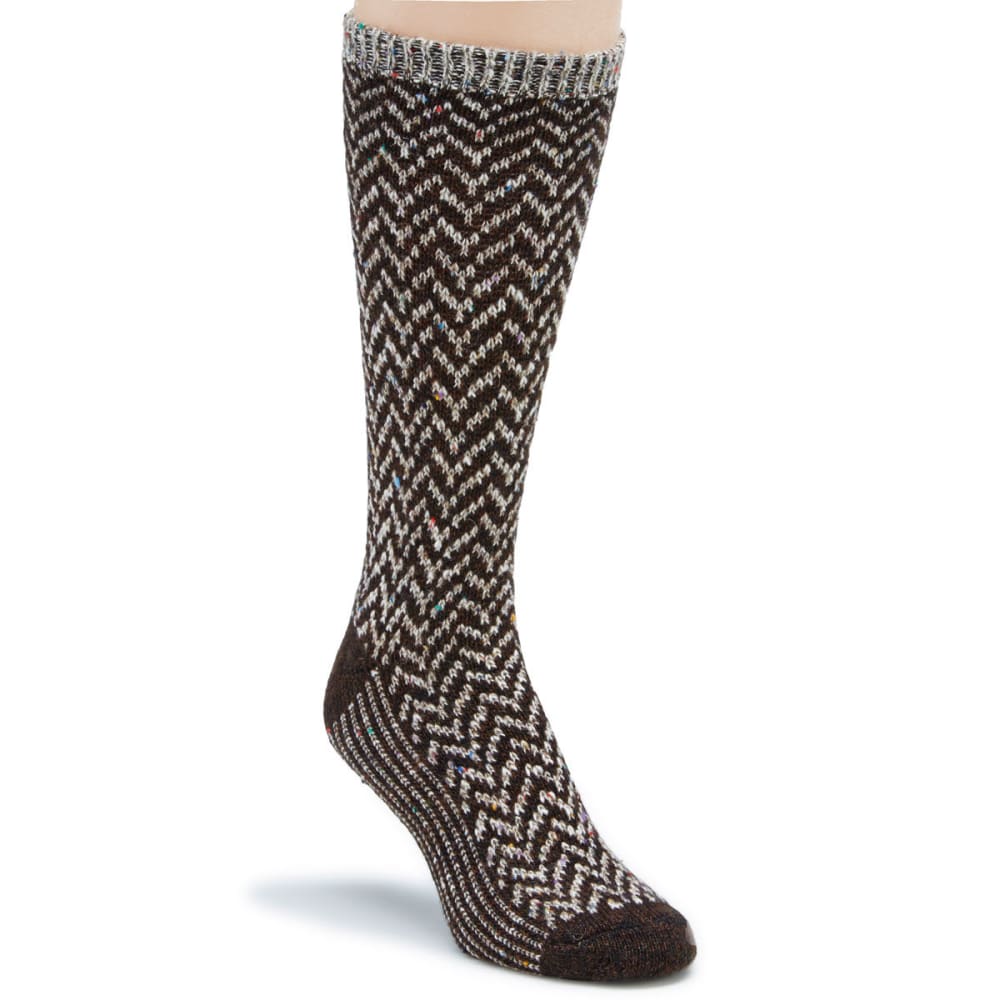CAROLINA HOSIERY Women's Chevron Crew Socks M