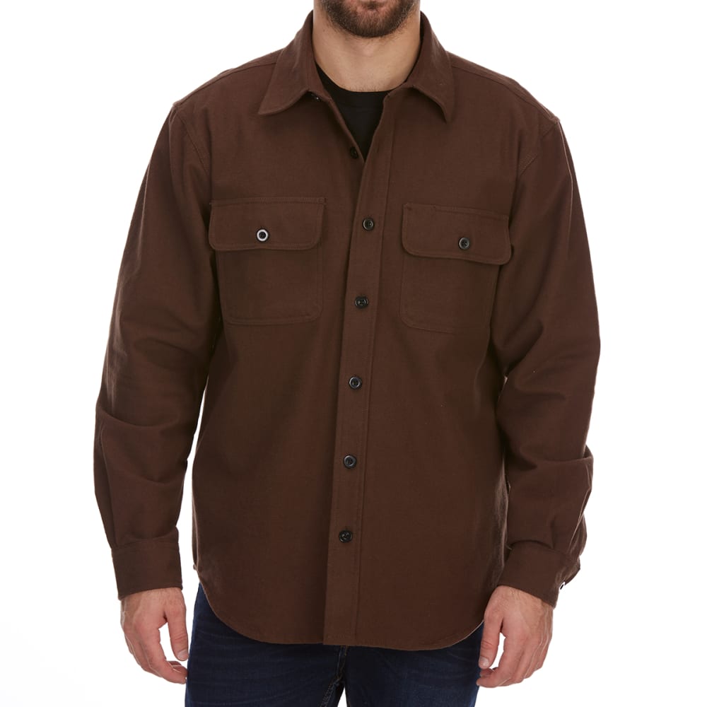 DUNLOP Men's Solid Chamois Long-Sleeve Shirt L