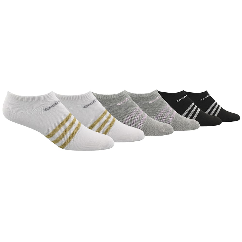 ADIDAS Women's Superlight No Show Socks, 6-Pack M