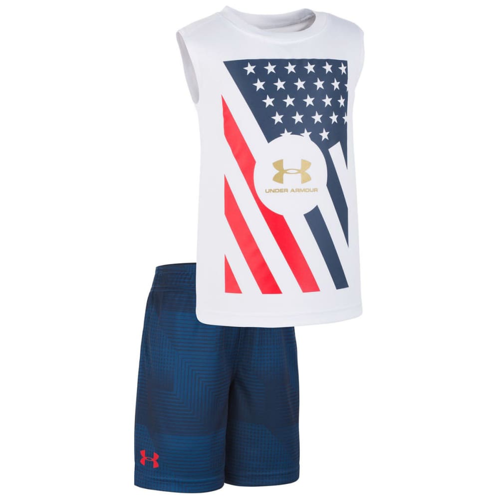 UNDER ARMOUR Boy's UA Flag Tee and Shorts Set 5