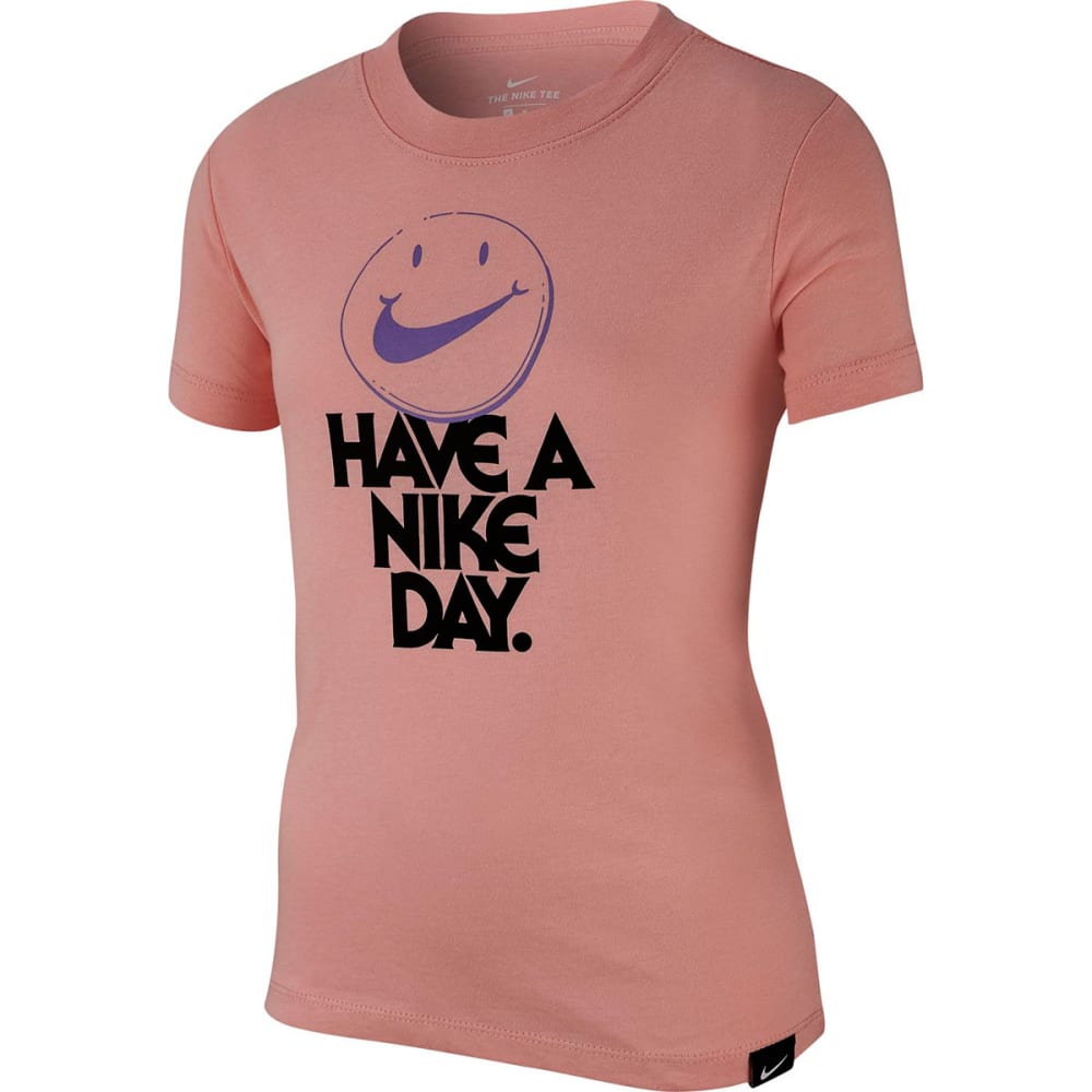 NIKE Girl's Short- Sleeve Have A Nike Day Graphic Tee S