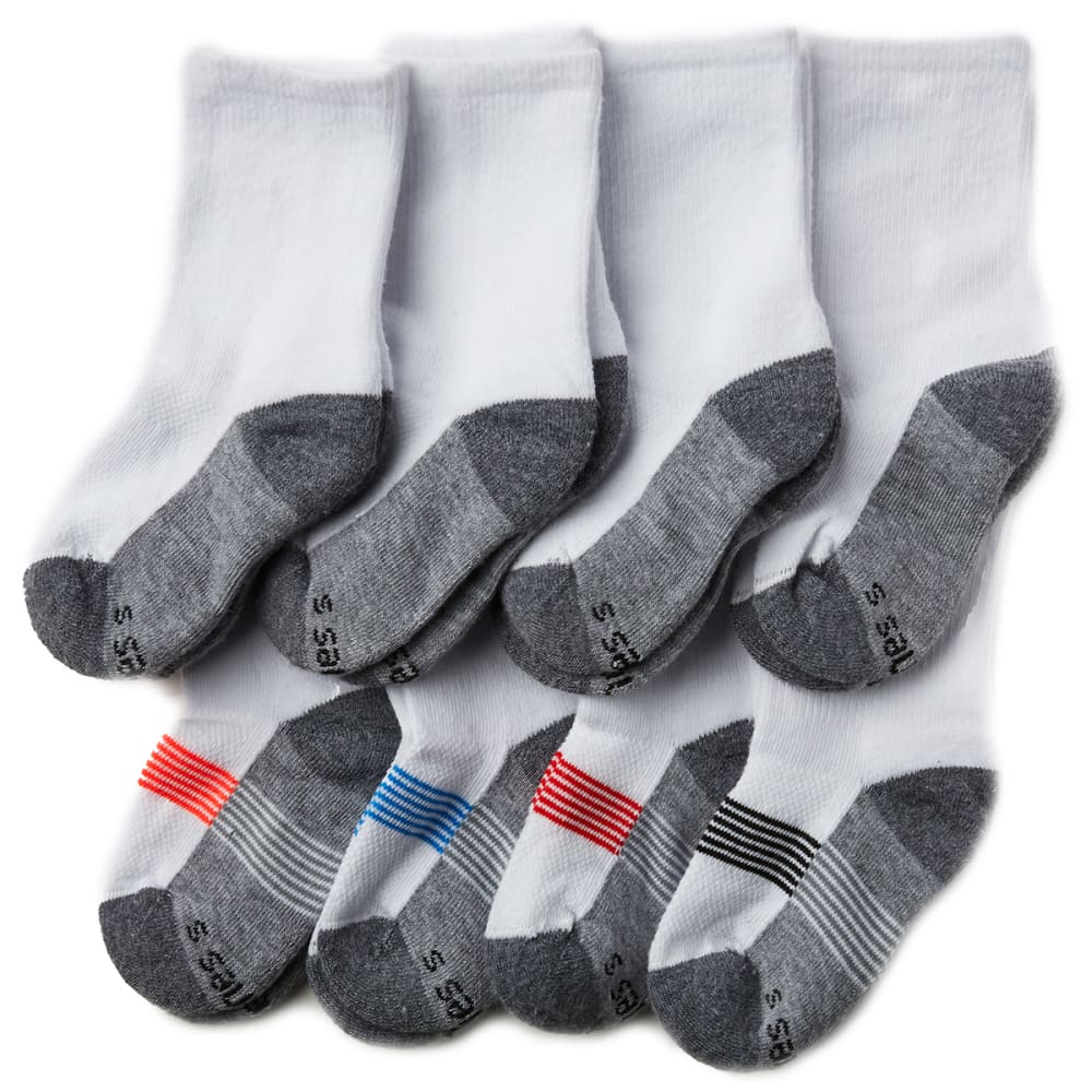 HANES Boys' Ultimate Crew Socks, 8-Pack L