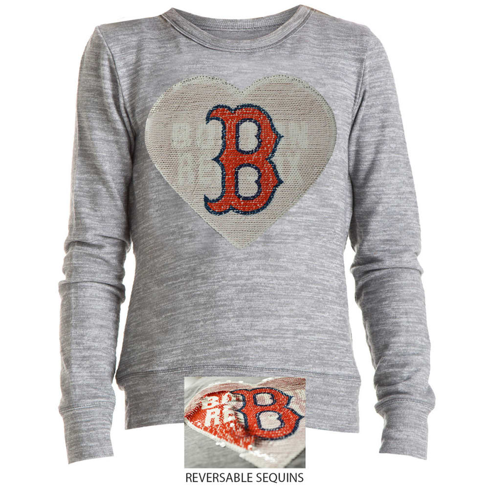 BOSTON RED SOX Girls' Long-Sleeve Space Dye Shirt 10/12