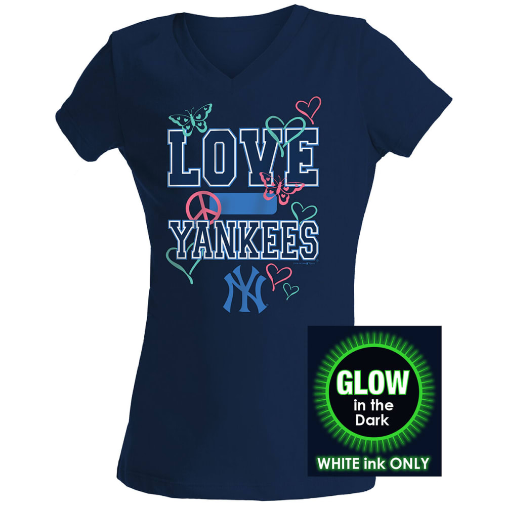 NEW YORK YANKEES Women's New Era Glow-in-the-Dark Short-Sleeve Tee 4/5