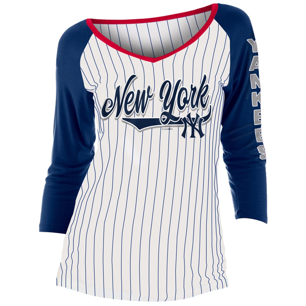 NEW YORK YANKEES Women's Raglan 3/4-Sleeve Tee S
