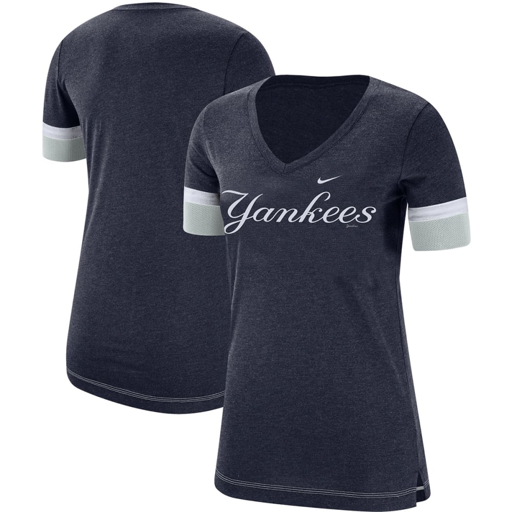 NEW YORK YANKEES Women's Short-Sleeve V-Neck Tee S