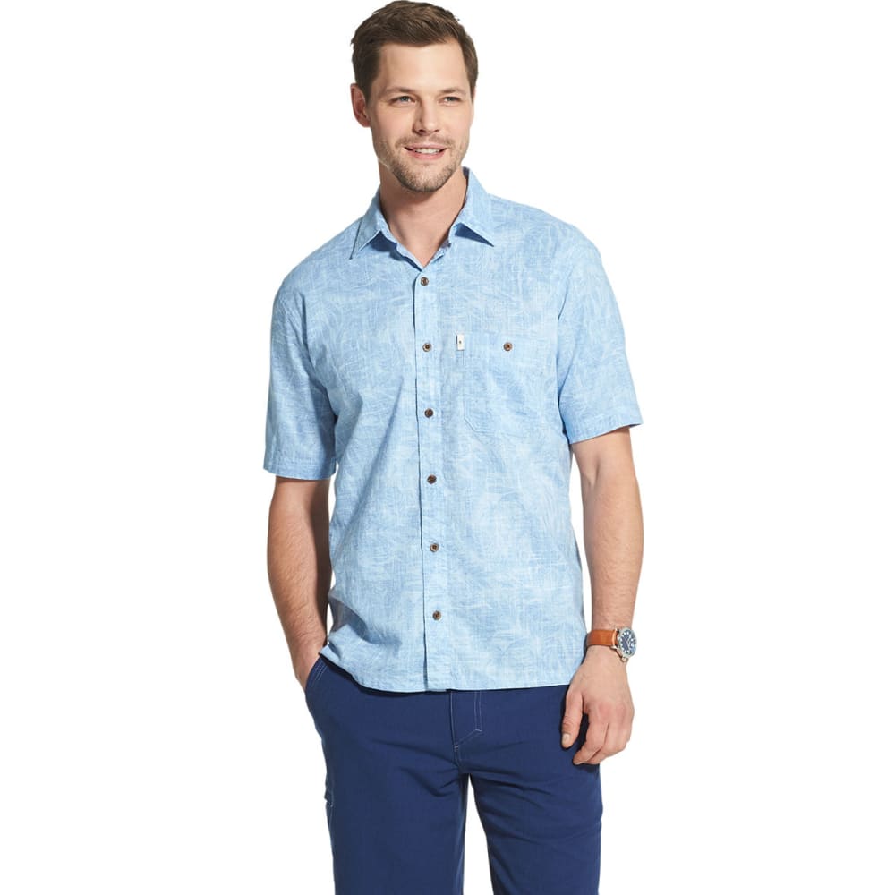 G.H.BASS & CO. Men's Short-Sleeve Bass Salt Cove Slubbed Button-Down ...