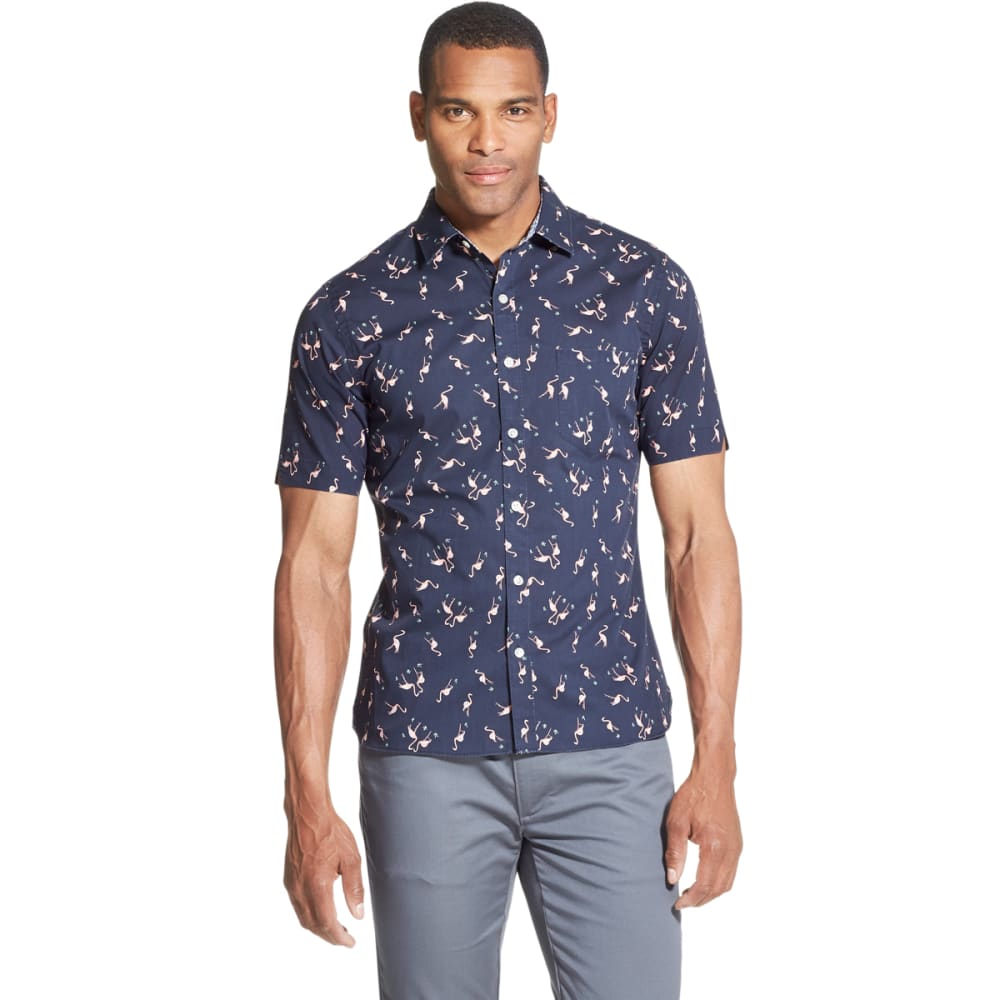 van heusen men's never tuck slim fit shirt