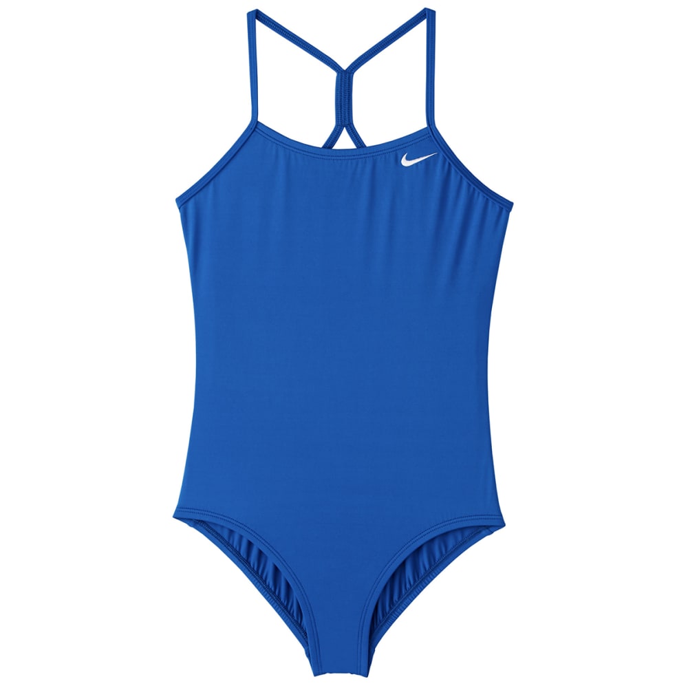 NIKE Big Girls' Solid Racerback One-Piece Swimsuit - Bob’s Stores