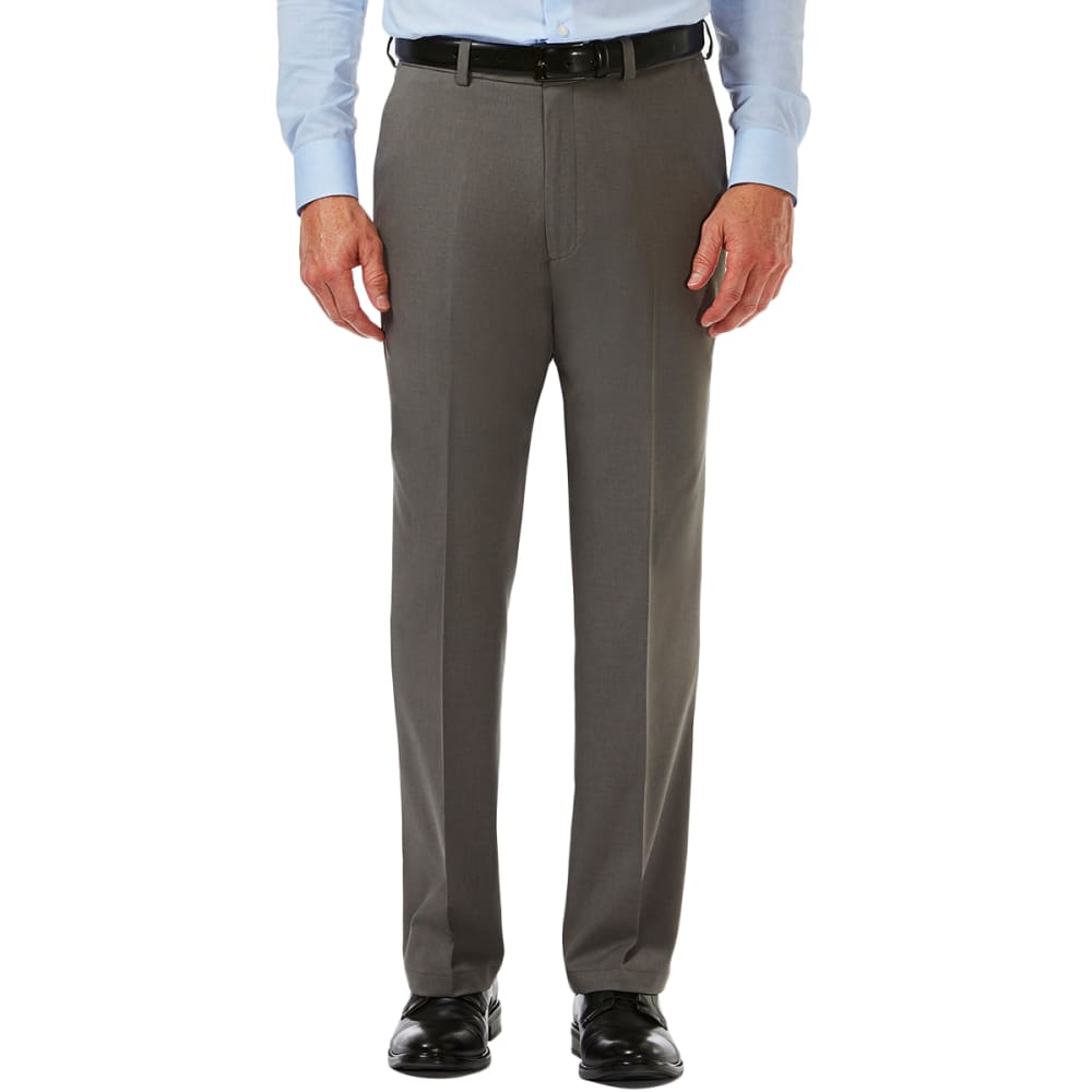 HAGGAR Men's Cool 18 Classic Fit Flat Front Pro Pant - Bob’s Stores