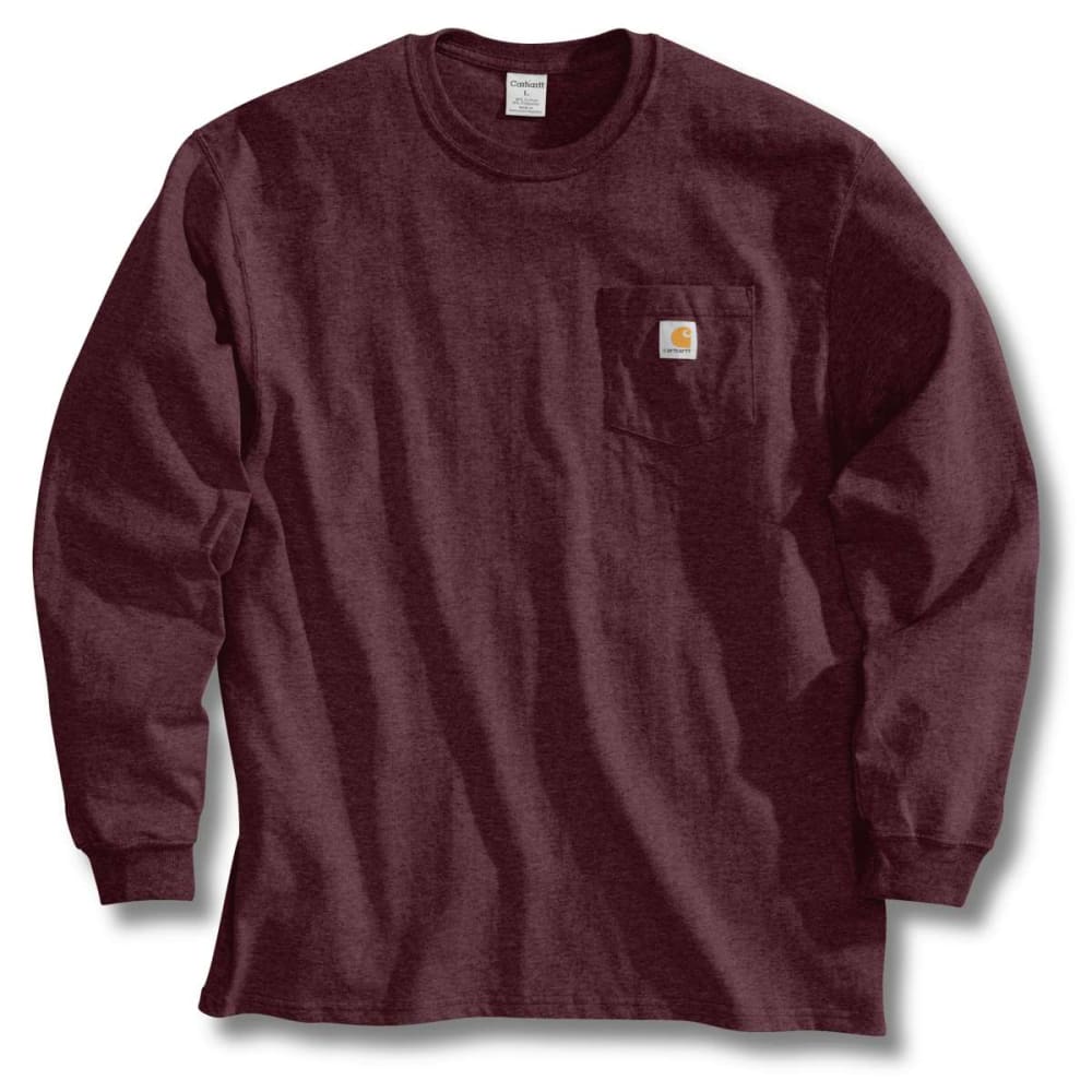 CARHARTT Men's K126 Workwear Long-Sleeve Pocket Tee, Extended Sizes ...