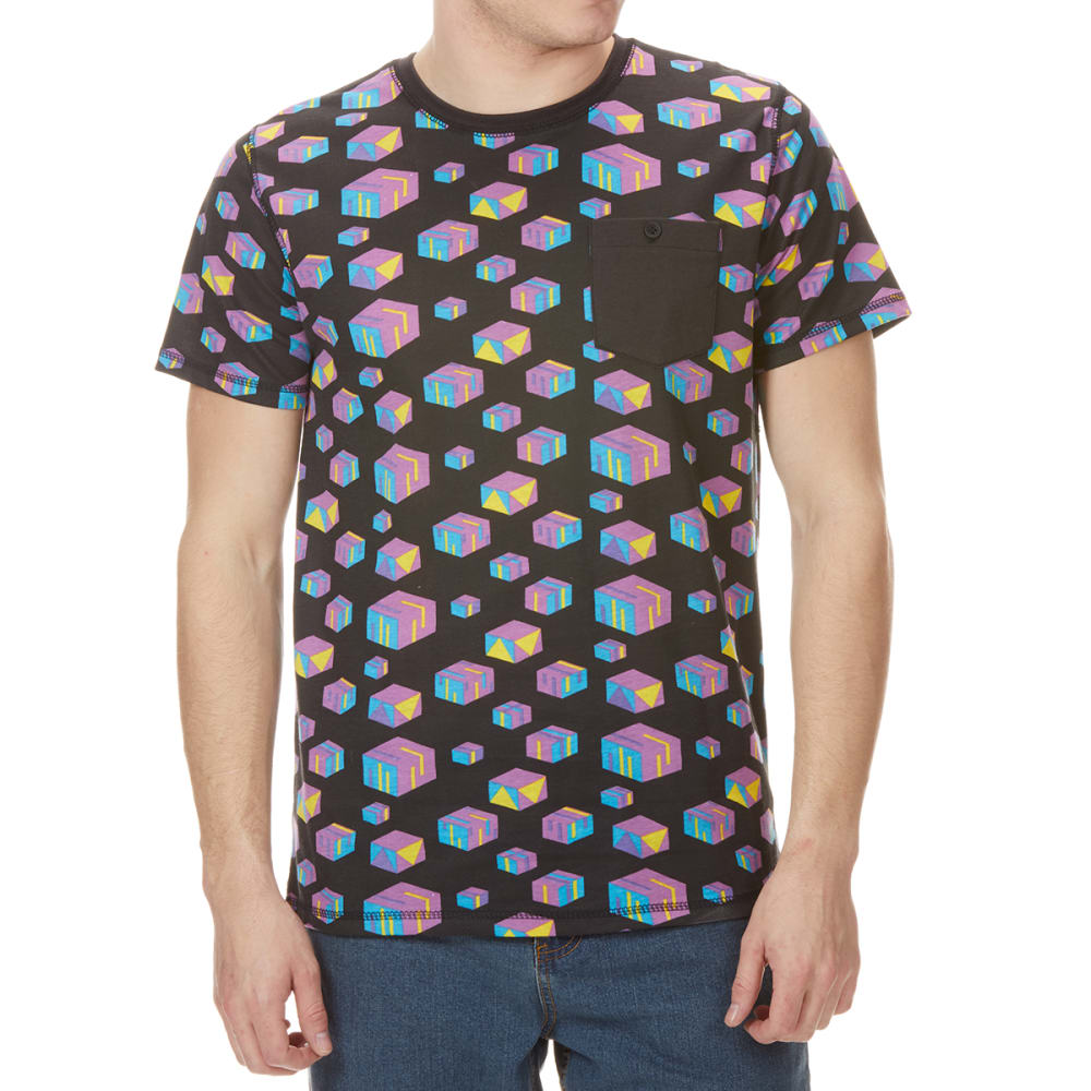 ALPHA BETA Men's Box Print Short-Sleeve Tee S