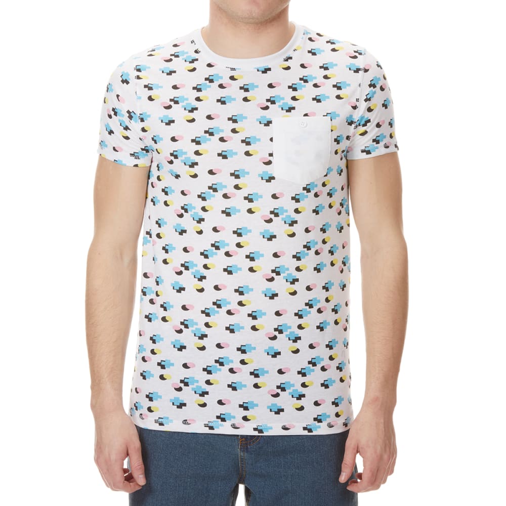 ALPHA BETA Men's Geometric Print Short-Sleeve Tee S