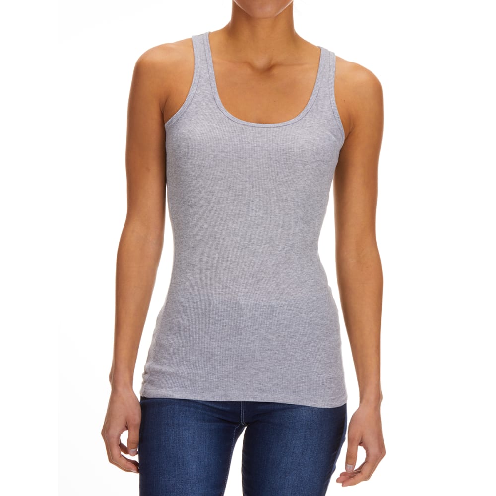 AMBIANCE Juniors' Racerback 2x2 Rib Boy Solid Tank Top S