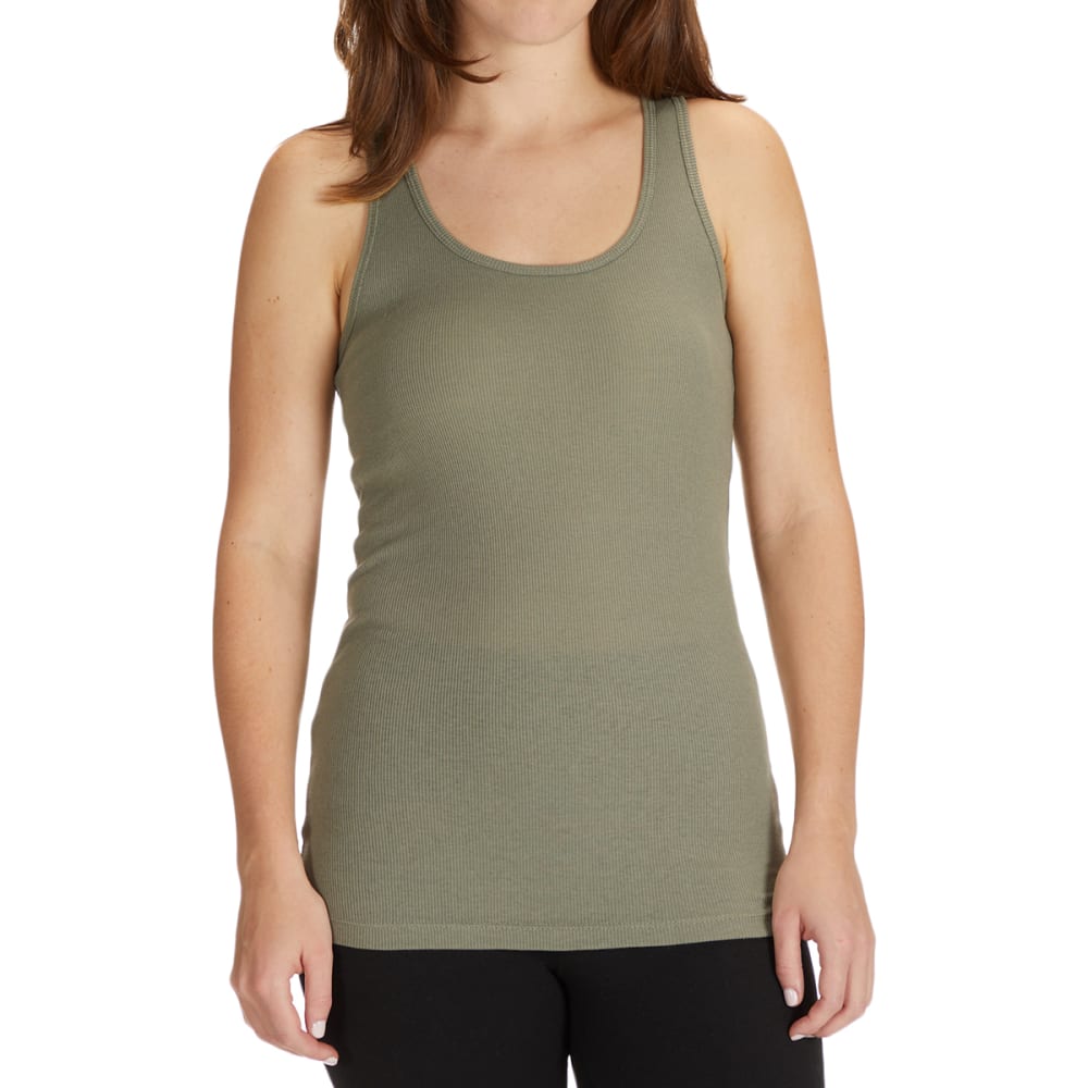 AMBIANCE Juniors' Racerback 2x2 Rib Boy Solid Tank Top S
