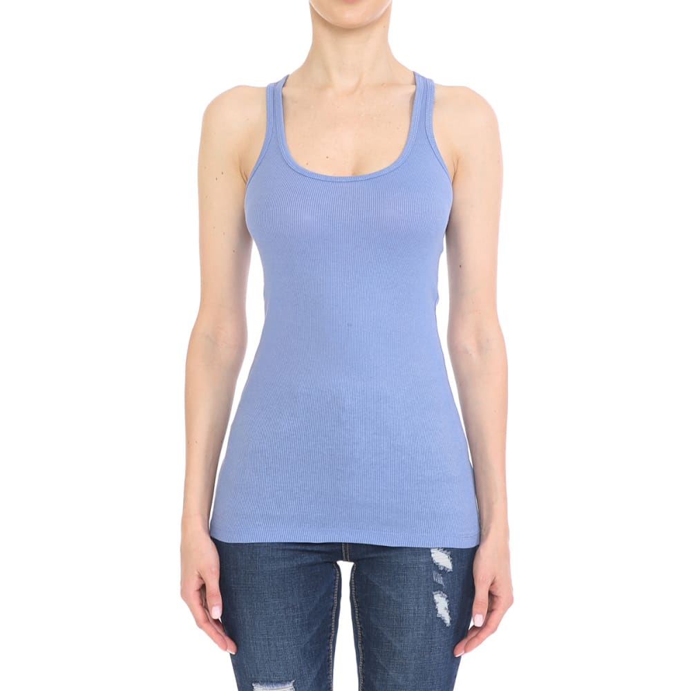 AMBIANCE Juniors' Racerback 2x2 Rib Boy Solid Tank Top S
