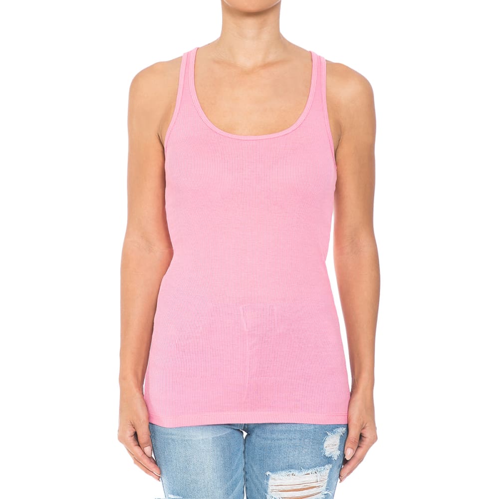 AMBIANCE Juniors' Racerback 2x2 Rib Boy Solid Tank Top S