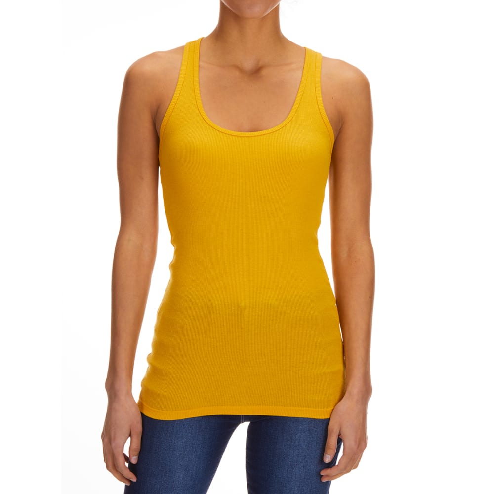 AMBIANCE Juniors' Racerback 2x2 Rib Boy Solid Tank Top S