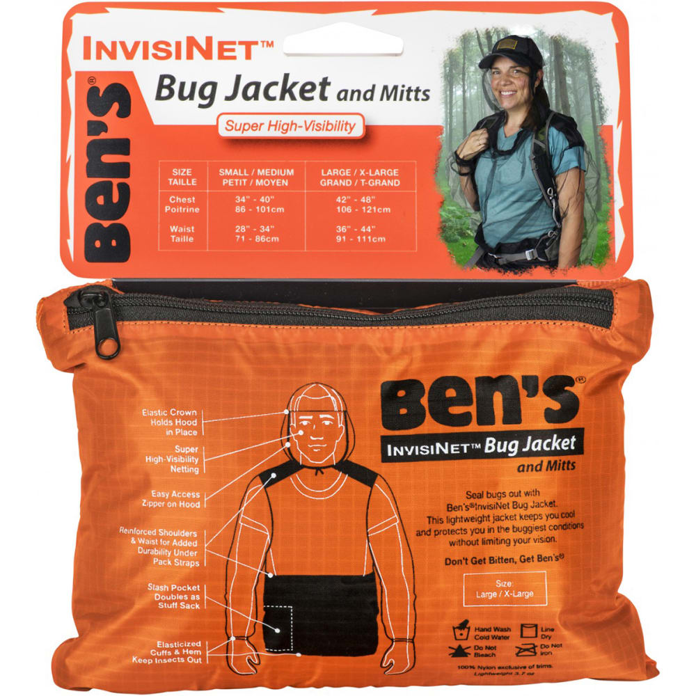 ADVENTURE MEDICAL KITS Ben's InvisiNet Bug Jacket and Mittens, L/XL NO SIZE