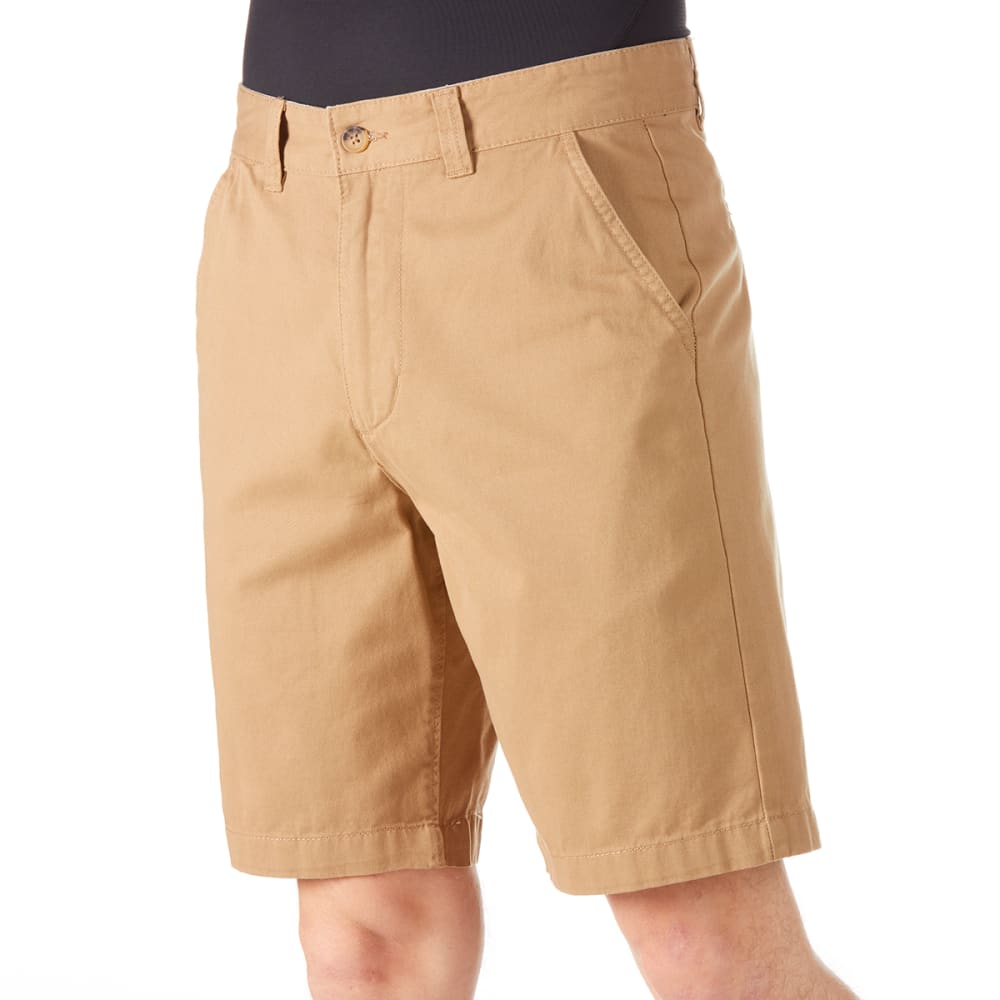 BCC Men's Flat Front Peached Twill Shorts 38