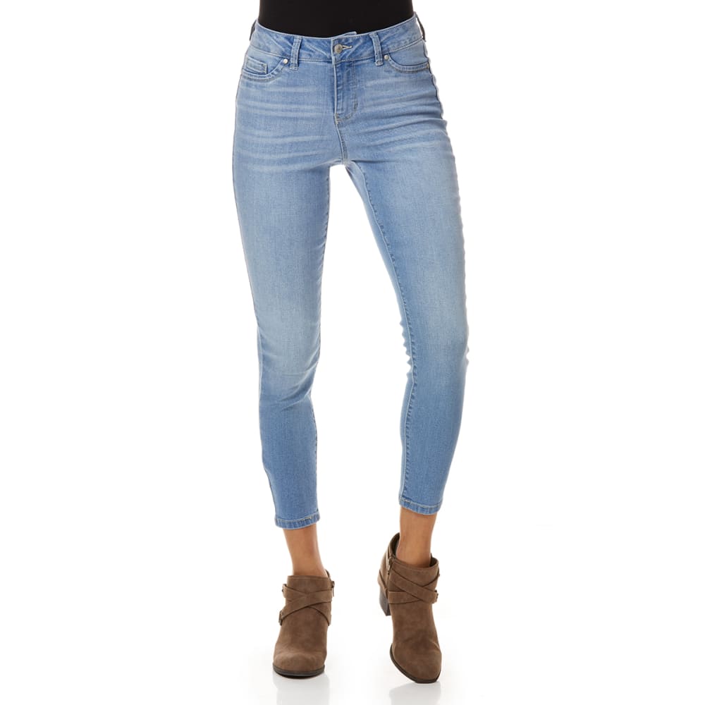 BLUE SPICE Juniors' Denim Destructed High Rise Ankle Jeans - Bobâs Stores