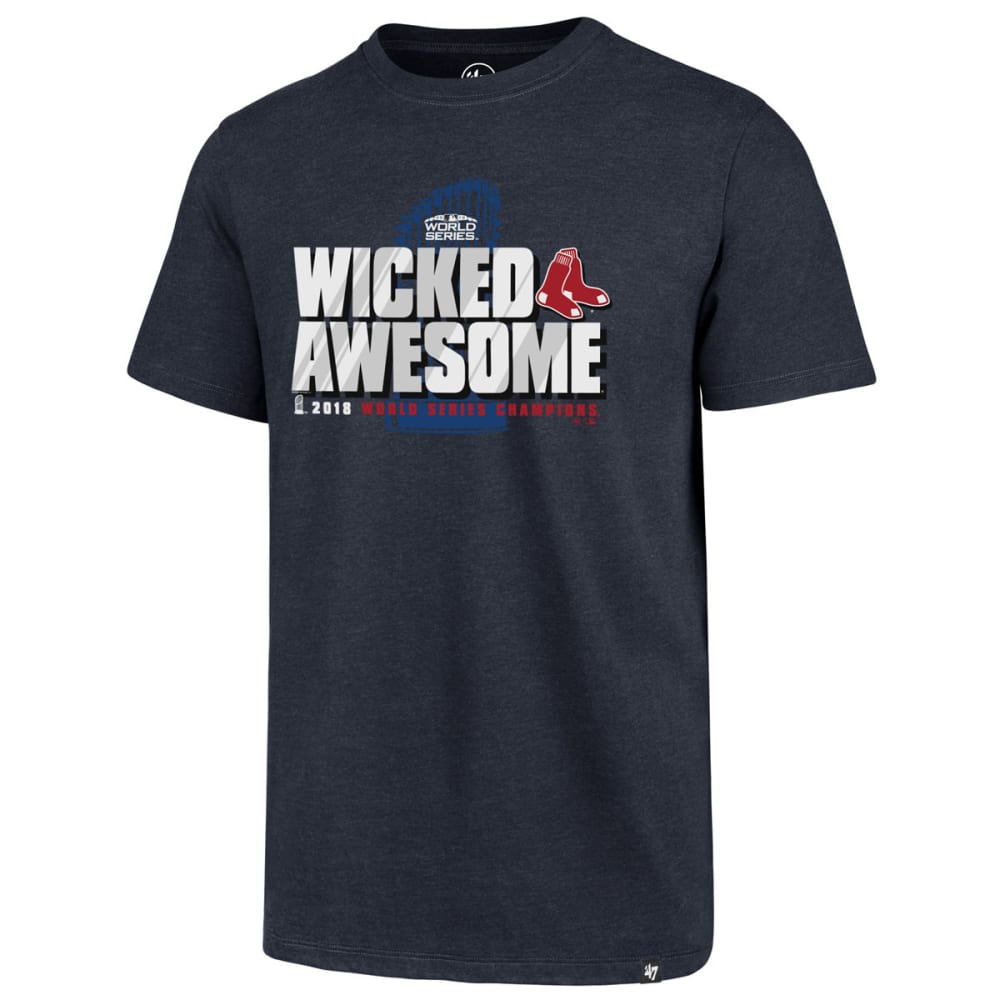 BOSTON RED SOX Men's 2018 World Series Champions Wicked Awesome '47 Scrum Short-Sleeve Tee S