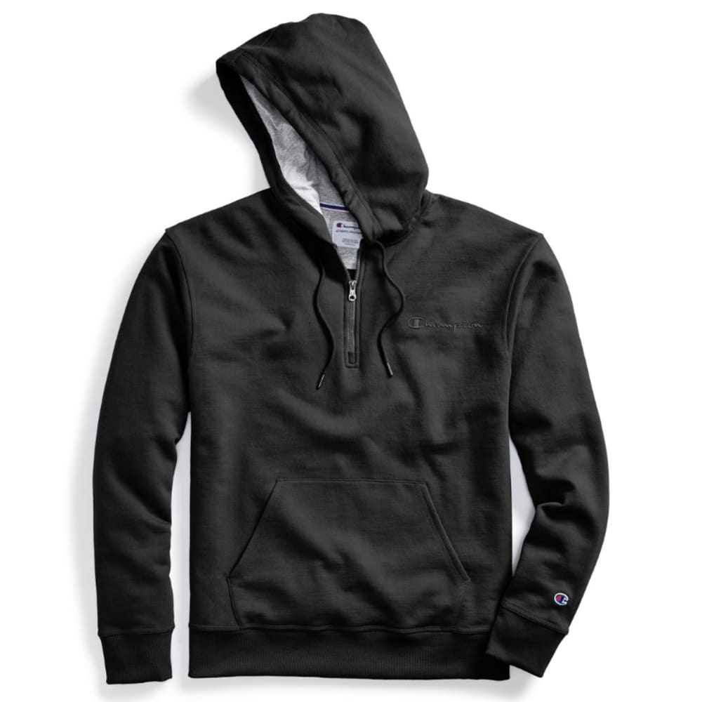 CHAMPION Men's Powerblend Quarter Zip Hoodie S