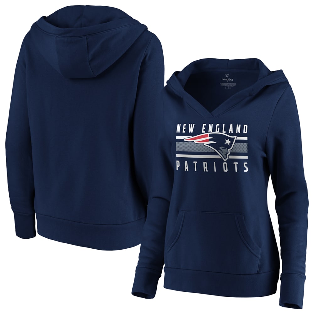 NEW ENGLAND PATRIOTS Women's Stacked Stripe Hoodie S