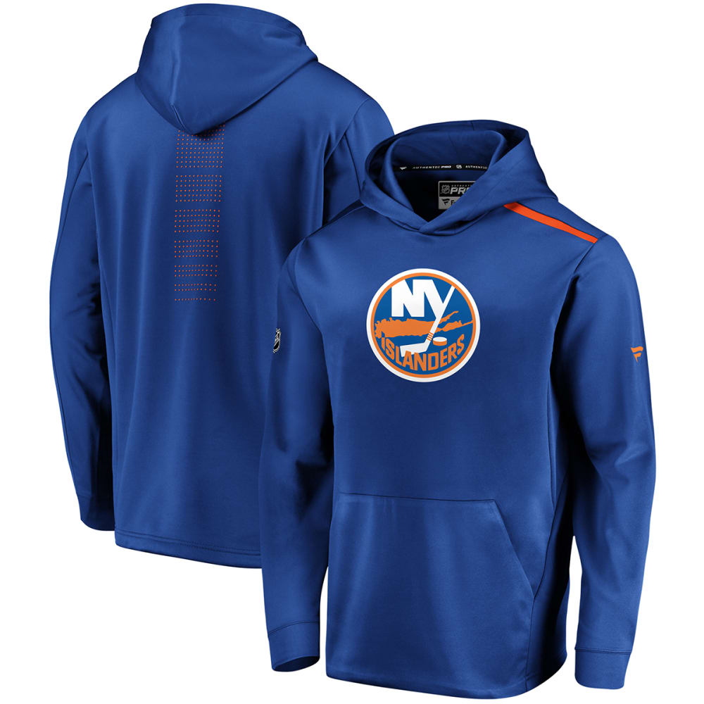 NEW YORK ISLANDERS Men's Authentic Pro Rinkside Polyester Fleece Pullover Hoodie M