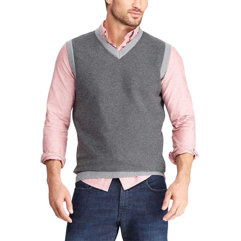 CHAPS Men's Classic Fit V-Neck Sweater Vest - Bob’s Stores