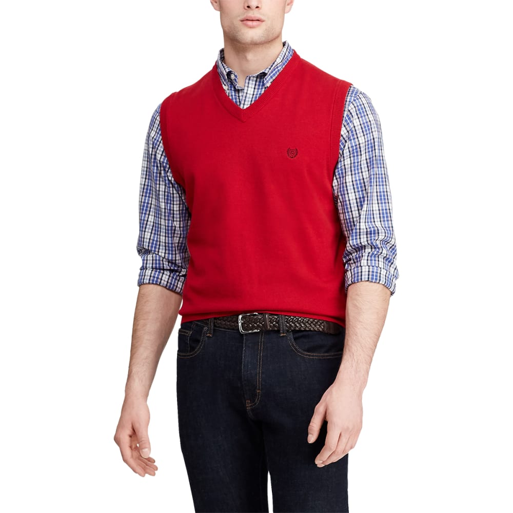 CHAPS Men's Classic Fit V-Neck Sweater Vest L