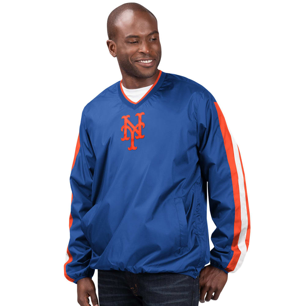 NEW YORK METS Men's Kickoff V-Neck Pullover Jacket M