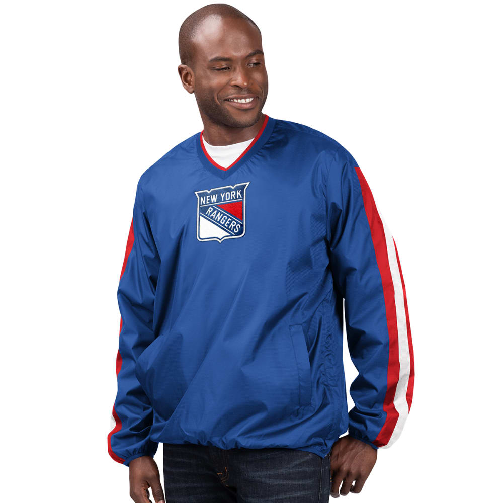 NEW YORK RANGERS Men's Kickoff V-Neck Pullover Jacket M