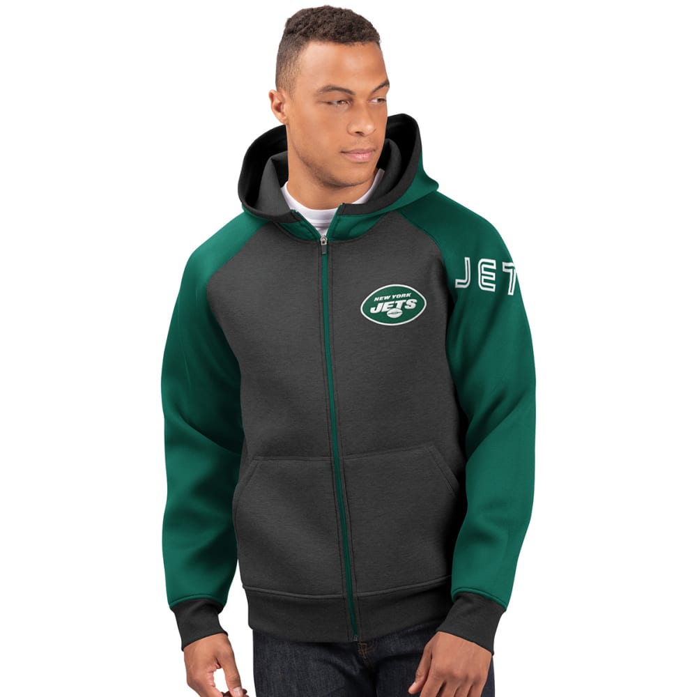 NEW YORK JETS Men's Wild Card Full Zip Hooded Jacket L
