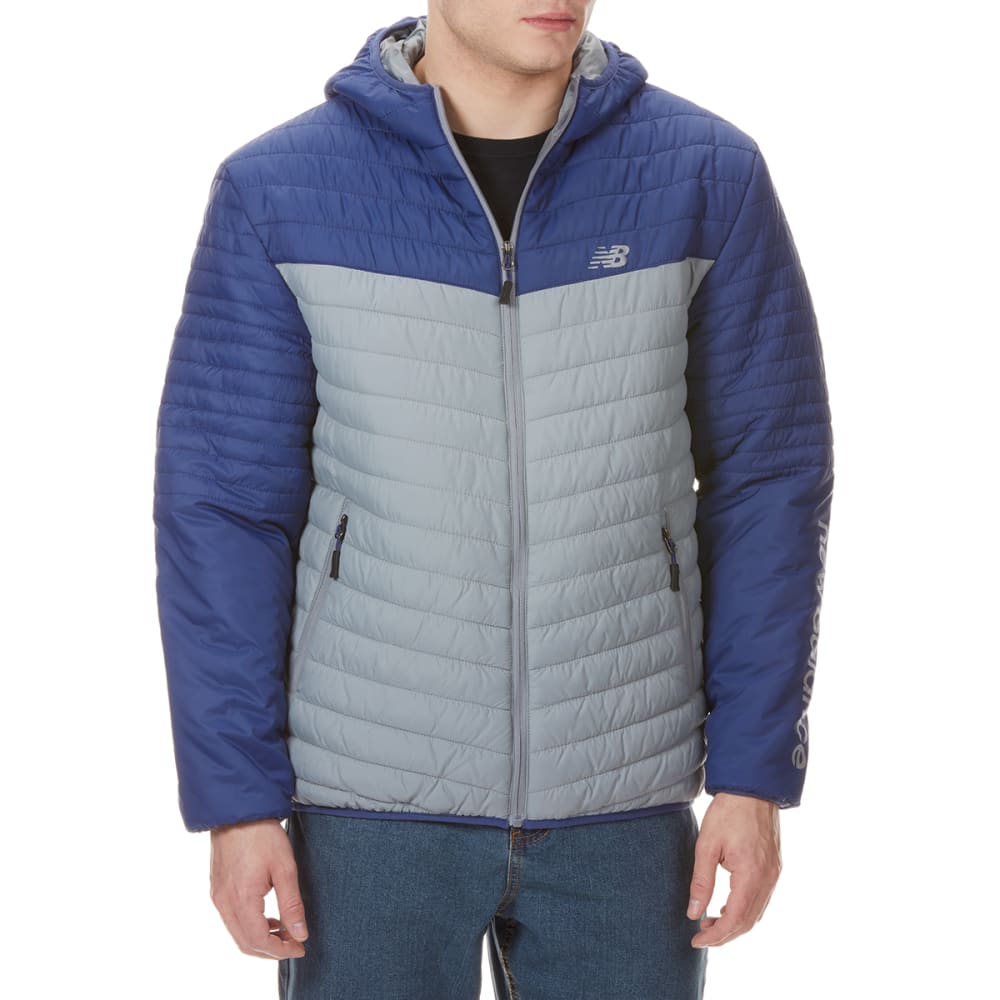 NEW BALENCE Men's Colorblocked Hooded Cire Puffer Jacket M