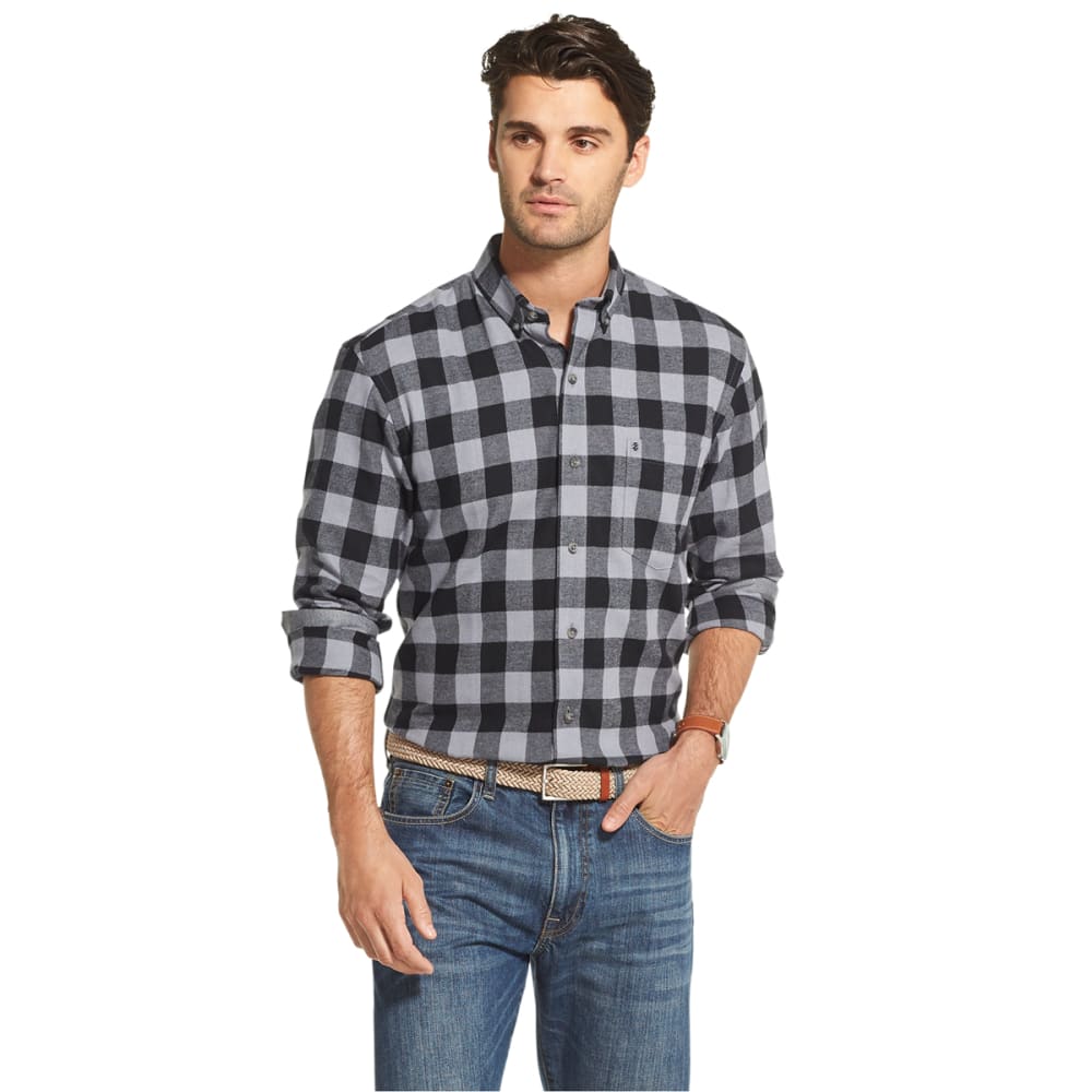 IZOD Men's Long-Sleeve Plaid Flannel Shirt - Bob’s Stores