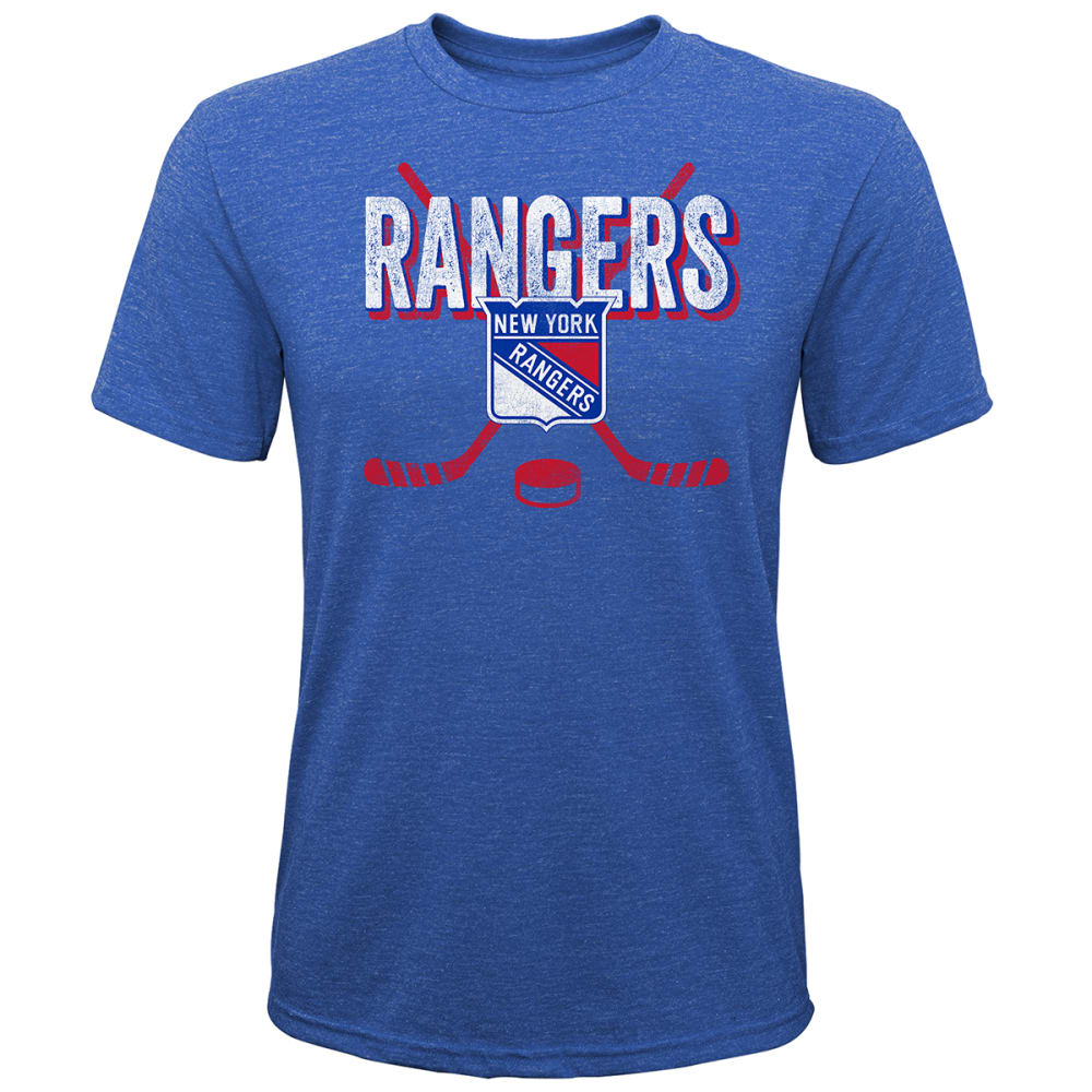 NEW YORK RANGERS Boys' Short-Sleeve Cross Over Hockey Sticks Tee S