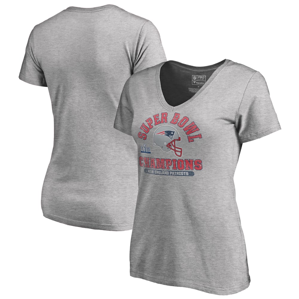 NEW ENGLAND PATRIOTS Women's Super Bowl LIII Champions Short-Sleeve Double Coverage Tee S