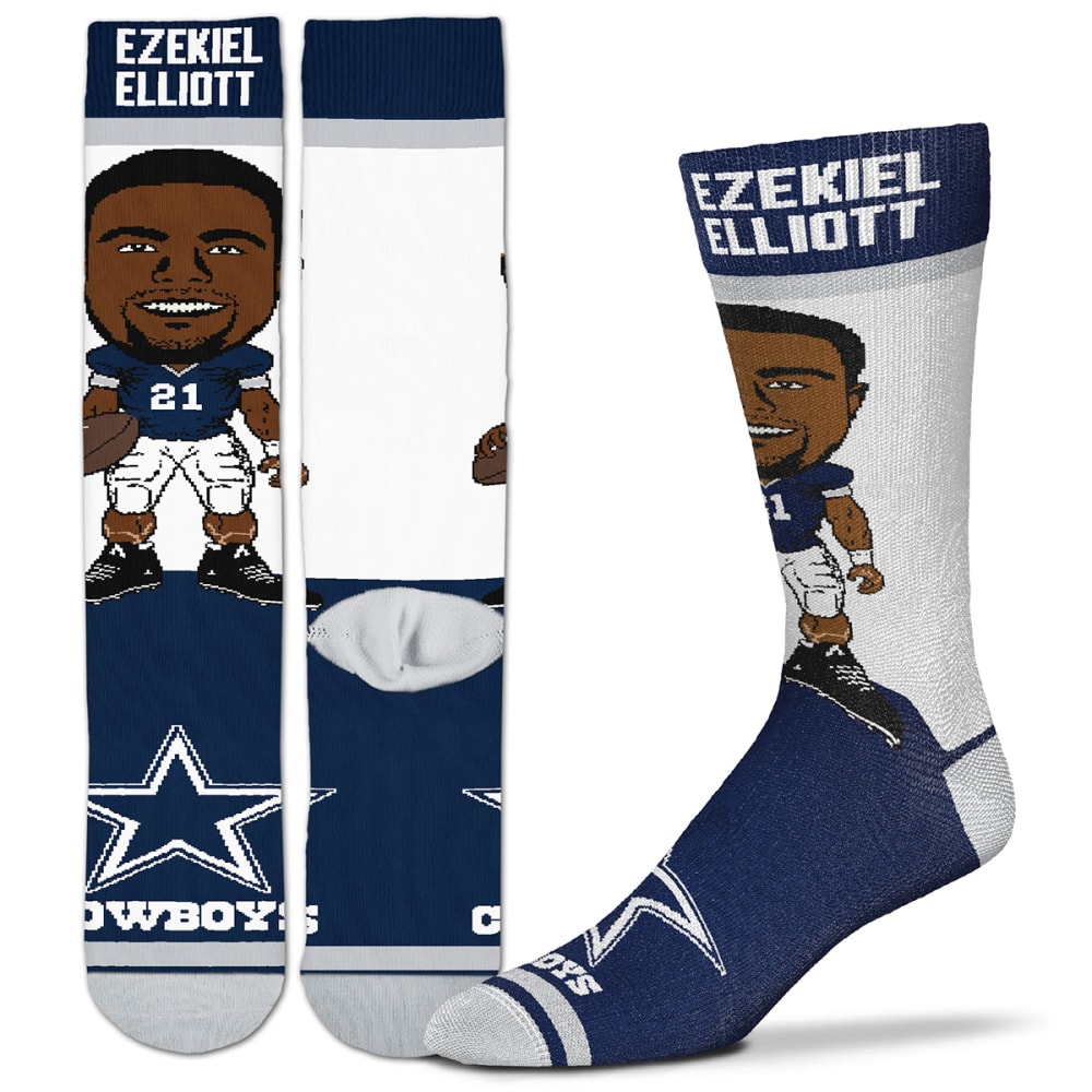 DALLAS COWBOYS Men's Ezekiel Elliott Hashtag Player Socks M