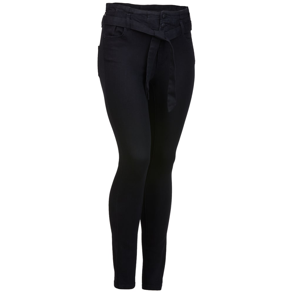 BLUE SPICE Juniors' Paper Bag Skinny Jeans 0