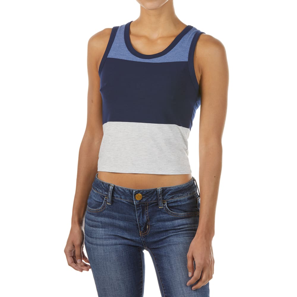 POOF Juniors' Sleeveless Colorblock Tank L