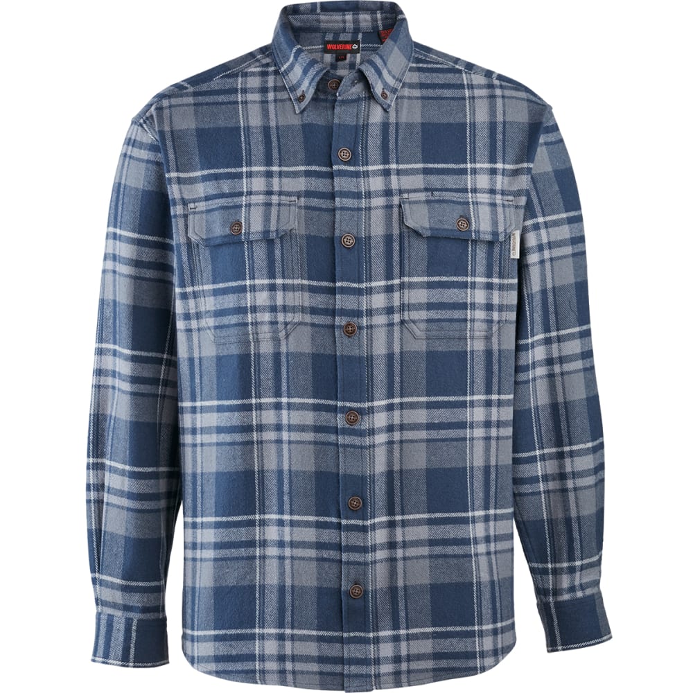 WOLVERINE Men's Long-Sleeve Glacier Flannel Shirt - Bob’s Stores