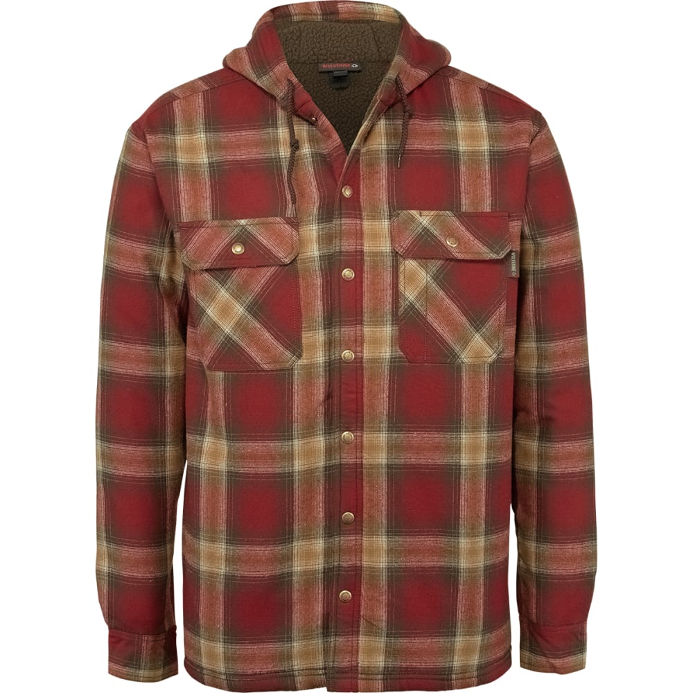 WOLVERINE Men's Byron Hooded Shirt Jacket XL