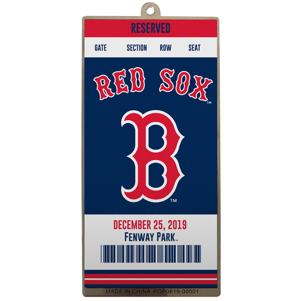 BOSTON RED SOX Metal Ticket Ornament Bob’s Stores