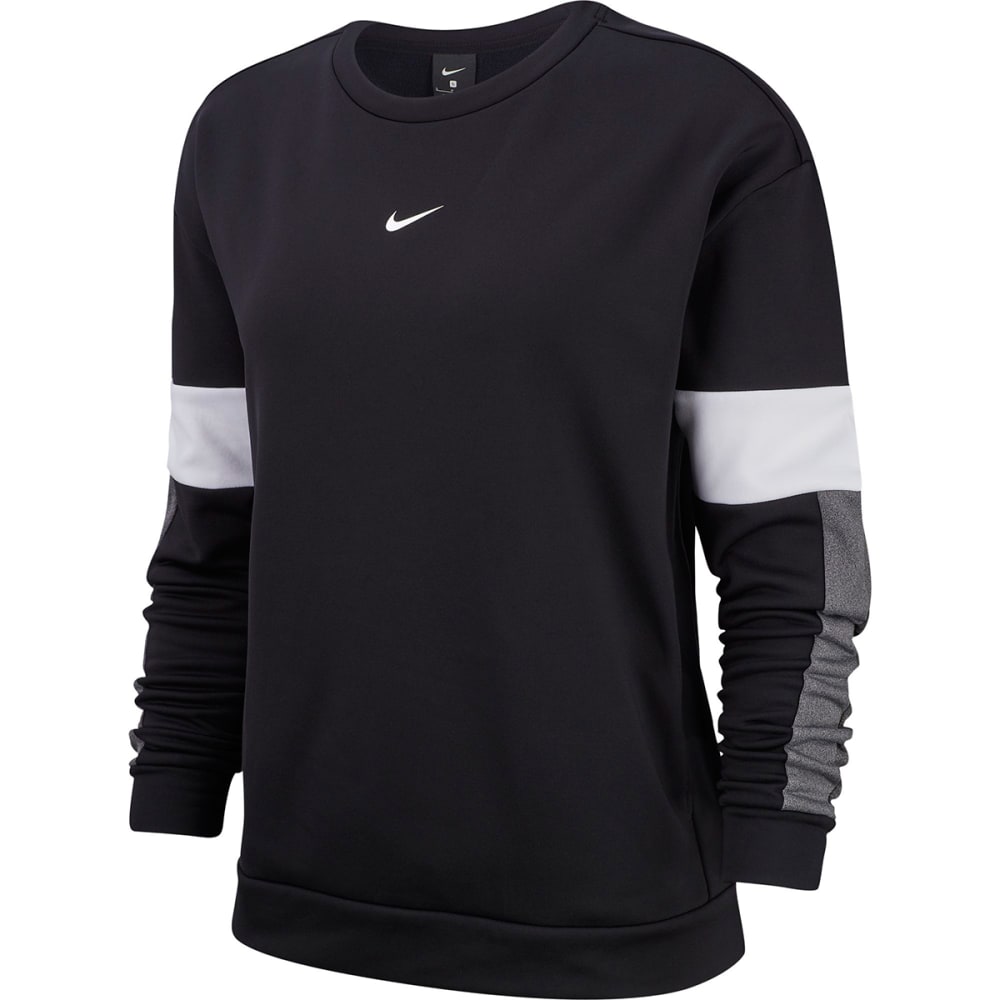 NIKE Women's Therma Long-Sleeve Fleece Crew S