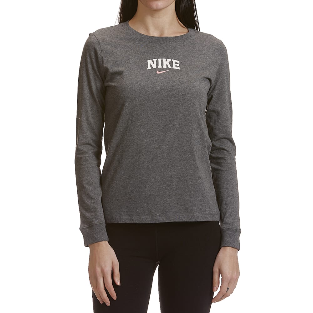 NIKE Women's Varsity Crew Neck Long-Sleeve Tee M